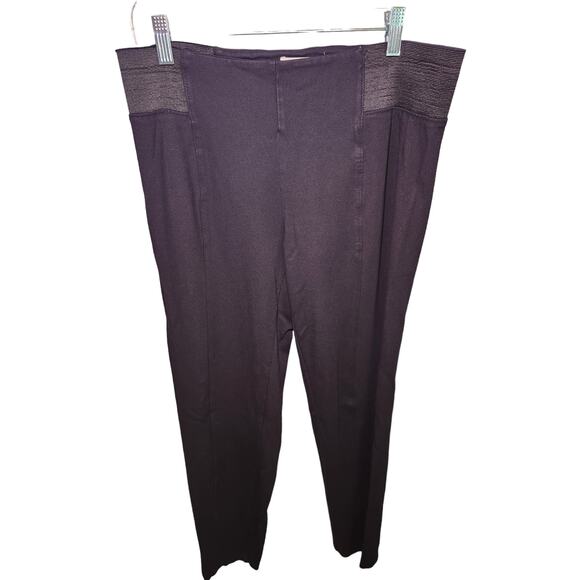 Ellen Tracy Black Dress Pull On Stretch Ankle Pants Size‎ Large - Picture 1 of 8